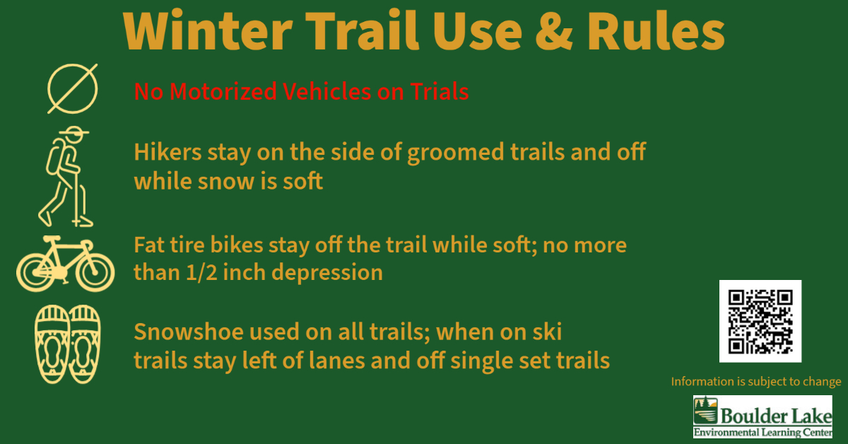Infographic of winter trail use 